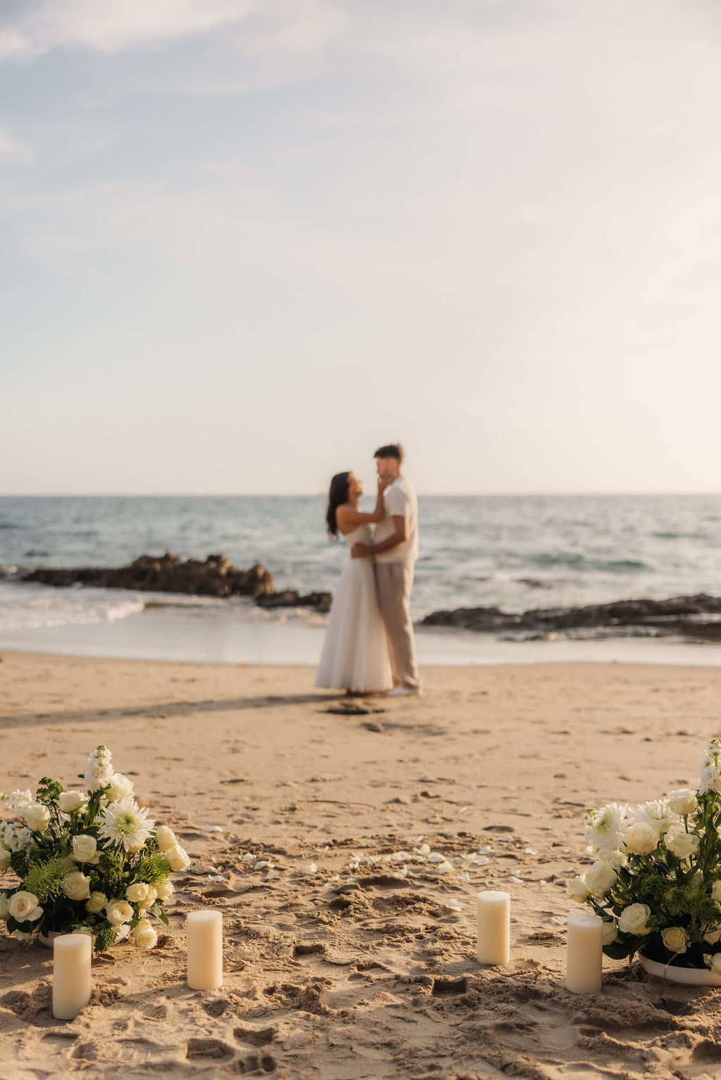 Unscripted candid proposal photography at Picnic Beach Laguna Beach by Santa Barbara wedding photographer