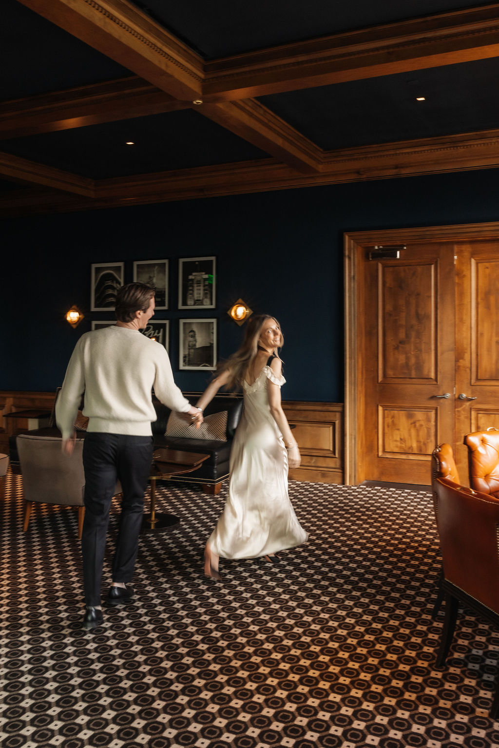 Editorial low light motion blur effect capturing unscripted couple interactions